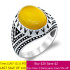 Anillo de piedra Natural para hombre, de Plata de Ley 925 con ágata grande, de plata tailandesa, Estilo Vintage, joyería turca hecha a mano