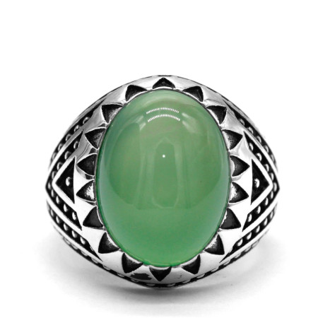 Anillos de plata de ley 925 para hombre, conjunto de anillos de pavo de piedra de ónix verde Natural, estilo Punk, joyería de boda de moda 2022, anillo para mujer Anillos de plata de ley 925 para hombre, conjunto de anillos de pavo de piedra de ónix verde Natural, estilo Punk, joyería de boda de moda 2022, anillo para mujer