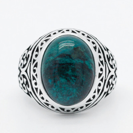 Anillo de plata auténtica oficial s925 para hombre, piedra Natural de Fénix, regalo hecho a mano, joyería de lujo para fiesta, Festival Retro Anillo de plata auténtica oficial s925 para hombre, piedra Natural de Fénix, regalo hecho a mano, joyería de lujo para fiesta, Festival Retro