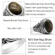 Tgürkiye-Anillo de Plata de Ley 925 para hombre, Gema natural, joyería punk, conjunto de festival, regalo - malaquita tienda 36