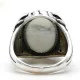 Anillos de plata de ley 925 para hombres y mujeres, joyería de compromiso de boda, turquesa blanca Natural, moda Punk turca - malaquita tienda 36