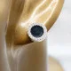 Pendientes de plata de ley 925 con dije romano elegante, aretes redondos de circón, estilo Punk Hip Pop, accesorios de fiesta, joyería - malaquita tienda 36