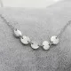 Cadena de círculos redondos de Plata de Ley 925 para mujer, elegante collar de clavícula, joyería de moda para boda, regalo del Día de San Valentín - malaquita tienda 36